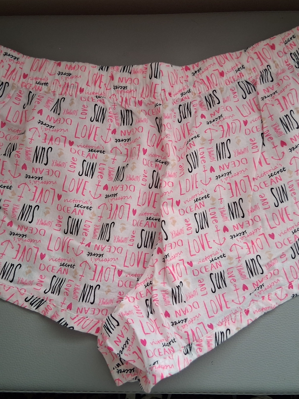 Victoria's Secret Pink & White Printed Sleep Shorts